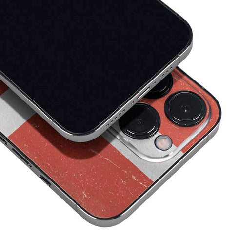 Denmark Flag Distressed iPhone 15 Pro Skin